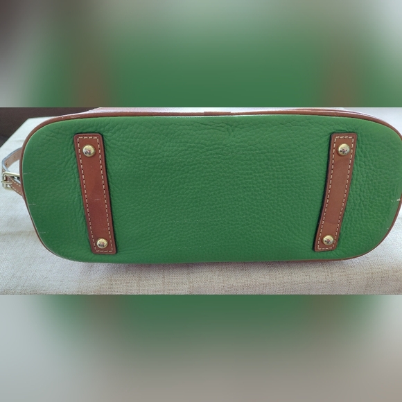 Dooney & Bourke Green and Brown Satchel - Picture 3 of 11